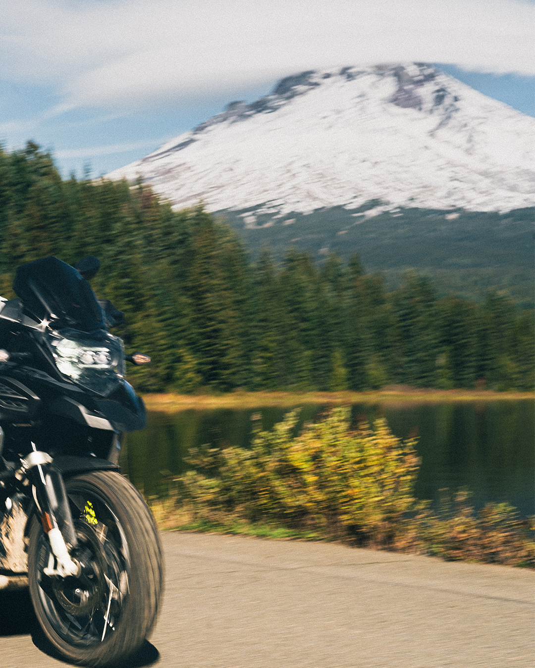 Cinematic Surprise Proposal at Trillium Lake with the View of Snowy Mount Hood — photograph 10 of 10